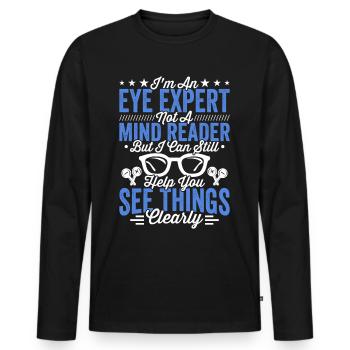 Ophthalmologist I am an ophthalmologist - Men's Premium Organic Long Sleeve Shirt - black - Front - Nico (187cm)
