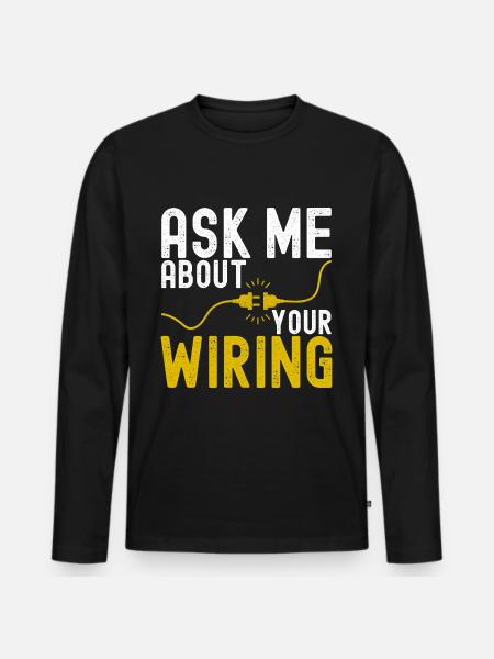 Electrician Electronics Technician - Men's Premium Organic Long Sleeve Shirt - black