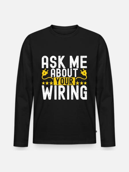 Electrician Electronics Technician - Men's Premium Organic Long Sleeve Shirt - black