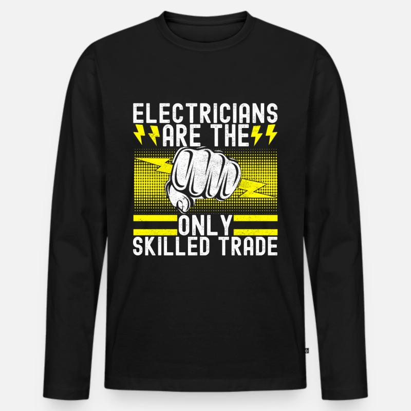 Elektriker Elektroniker - Männer Premium Bio Langarmshirt - Schwarz