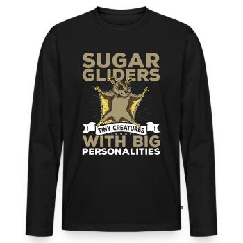 Planeurs de sucre Petites créatures Propriétaires de planeurs de sucre - T-shirt manches longues Premium bio Homme - noir - Devant - Nico (187cm)