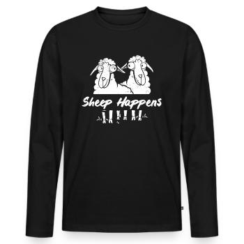 Farmer Farmer Lamb Farmer Farm Country Egg Sheep - Men's Premium Organic Long Sleeve Shirt - black - Front - Nico (187cm)