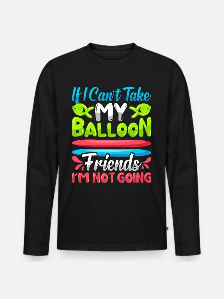 Party Balloon Design - Men's Premium Organic Long Sleeve Shirt - black