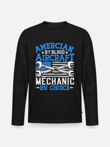 Love Airplane aviation - Men's Premium Organic Long Sleeve Shirt - black