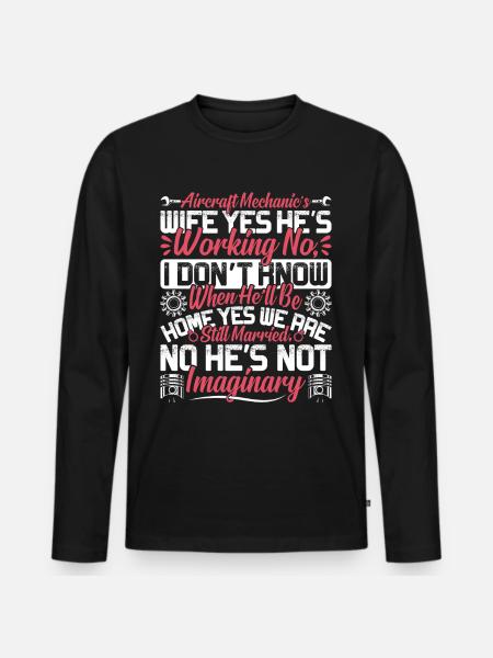 Love Airplane aviation - Men's Premium Organic Long Sleeve Shirt - black