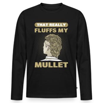 Cela apporte pas mal de mulet - T-shirt manches longues Premium bio Homme - noir - Devant - Nico (187cm)