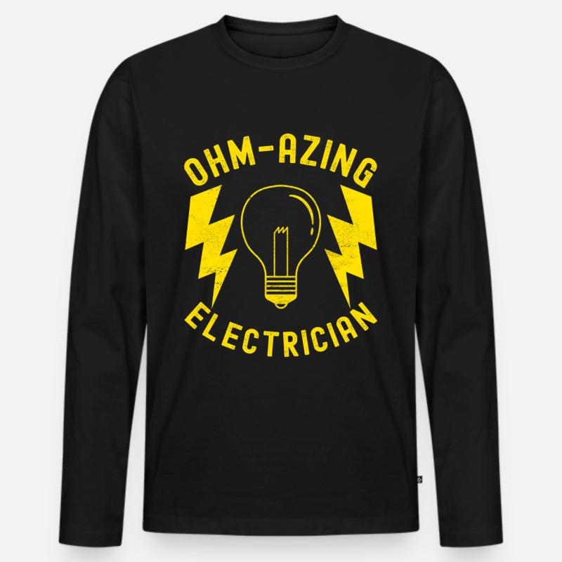 Elektriker Elektroniker - Männer Premium Bio Langarmshirt - Schwarz