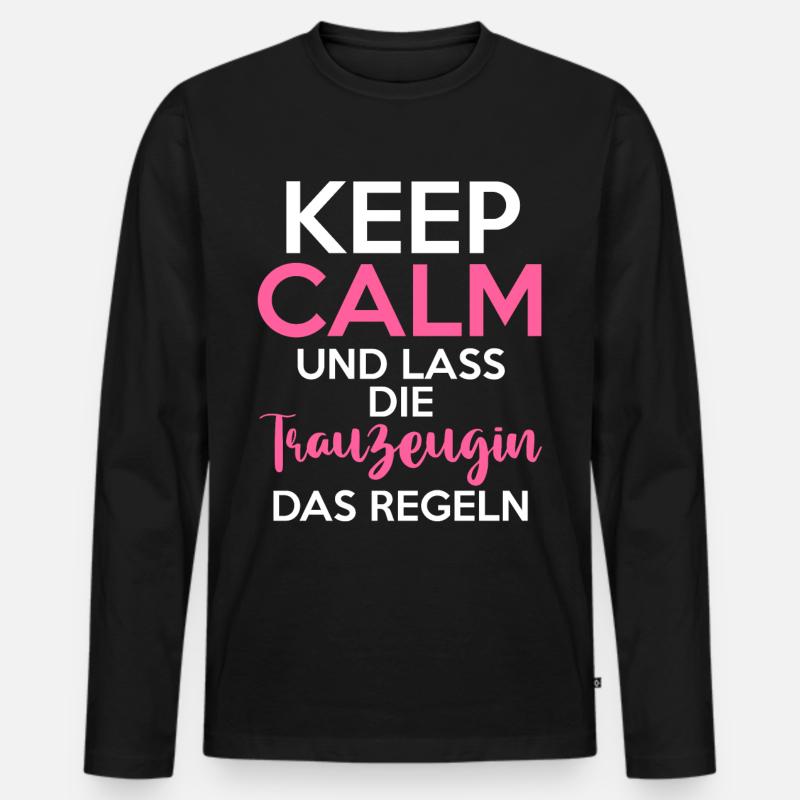Hochzeit Junggesellenabschied Trauzeugin - Männer Premium Bio Langarmshirt - Schwarz