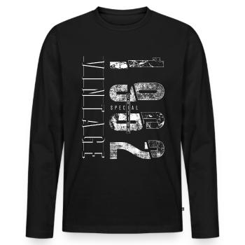 Vintage 1962 Special Edition Year of birth 1962 - Men's Premium Organic Long Sleeve Shirt - black - Front - Nico (187cm)