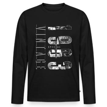Vintage 1963 Special Edition Year of birth 1963 - Men's Premium Organic Long Sleeve Shirt - black - Front - Nico (187cm)