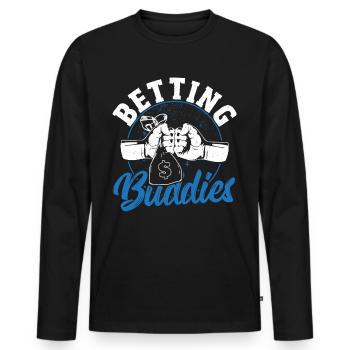 Betting Buddies Sports Betting Parlay Picks - Men's Premium Organic Long Sleeve Shirt - black - Front - Nico (187cm)