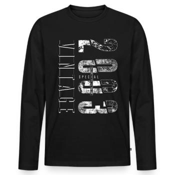 Vintage 2003 Special Edition Year of birth 2003 - Men's Premium Organic Long Sleeve Shirt - black - Front - Nico (187cm)