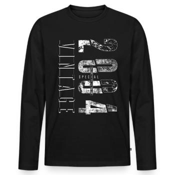Vintage 2004 Special Edition Year of birth 2004 - Men's Premium Organic Long Sleeve Shirt - black - Front - Nico (187cm)