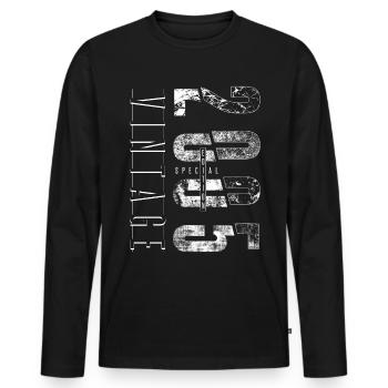 Vintage 2005 Special Edition Year of birth 2005 - Men's Premium Organic Long Sleeve Shirt - black - Front - Nico (187cm)