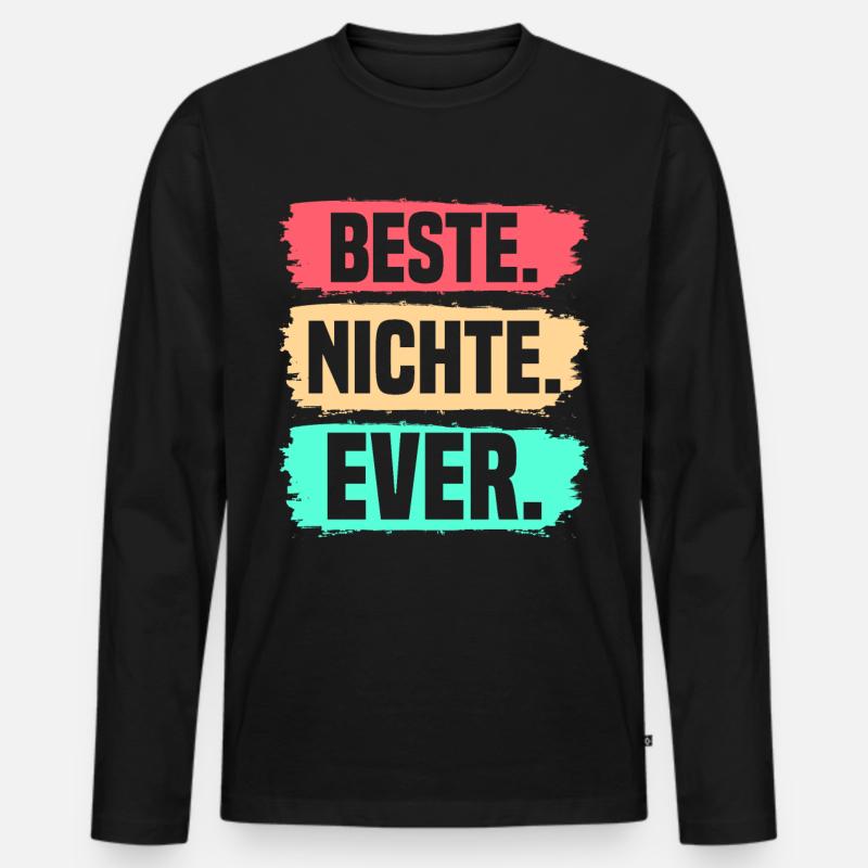 Nichte - Männer Premium Bio Langarmshirt - Schwarz