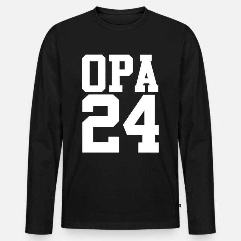 Werdender Opa 2032 - Männer Premium Bio Langarmshirt - Schwarz