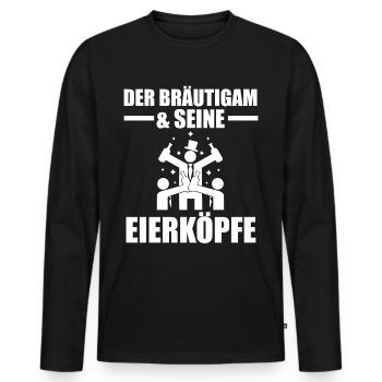Bräutigam Junggesellenabschied - Männer Premium Bio Langarmshirt - Schwarz - Vorne - Nico (187cm)