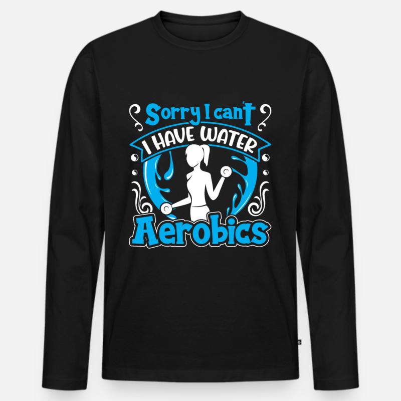Aerobic Exercise Designs - Männer Premium Bio Langarmshirt - Schwarz