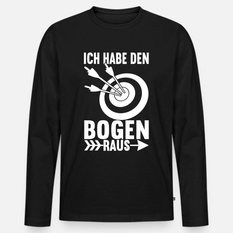 Bogenschießen Bogenschütze - Männer Premium Bio Langarmshirt - Schwarz