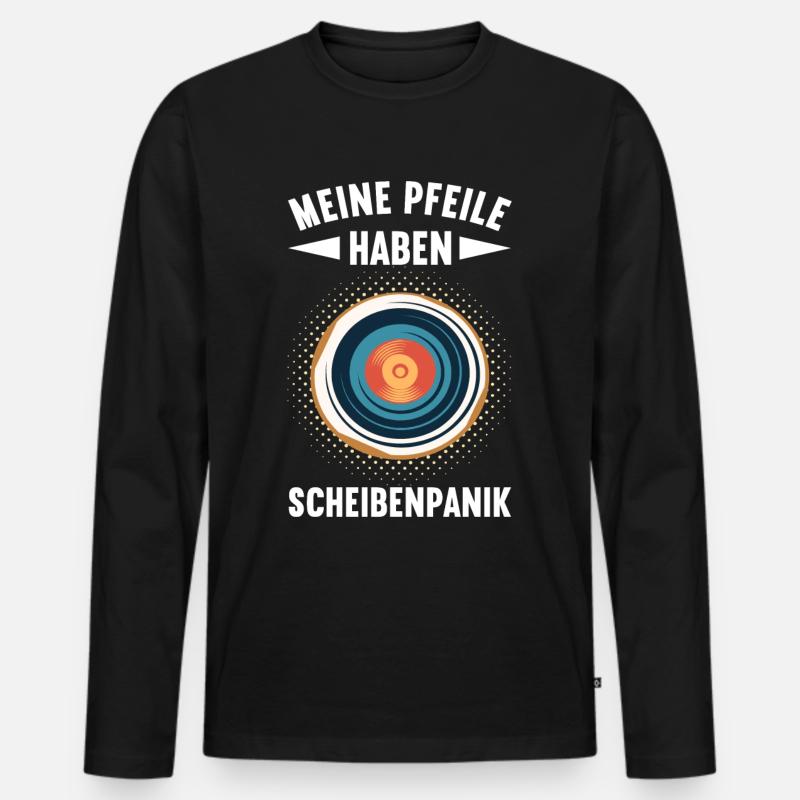 Bogenschießen Bogenschütze - Männer Premium Bio Langarmshirt - Schwarz