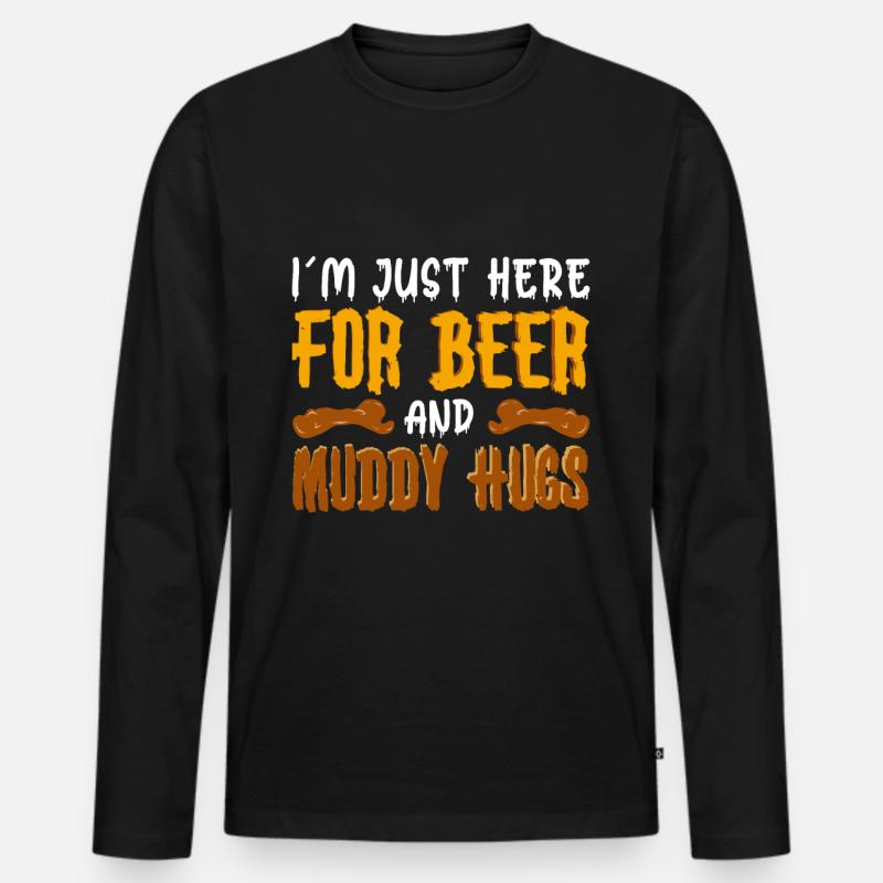 Perfect funny Race - Männer Premium Bio Langarmshirt - Schwarz