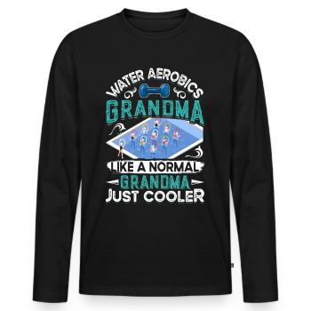 Aerobic Exercise Designs - Men's Premium Organic Long Sleeve Shirt - black - Front - Nico (187cm)