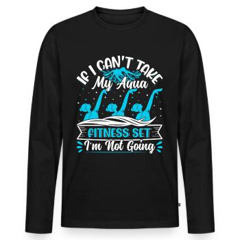 Aerobic Exercise Designs - Men's Premium Organic Long Sleeve Shirt - black - Front - Nico (187cm)