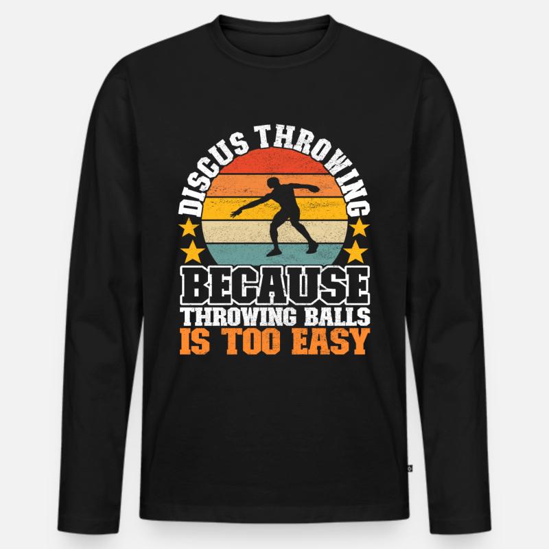 Discus thrower Discus throw - Men's Premium Organic Long Sleeve Shirt - black