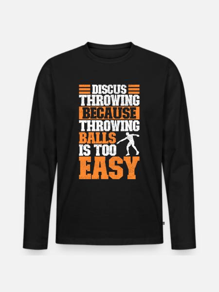 Discus thrower Discus throw - Men's Premium Organic Long Sleeve Shirt - black
