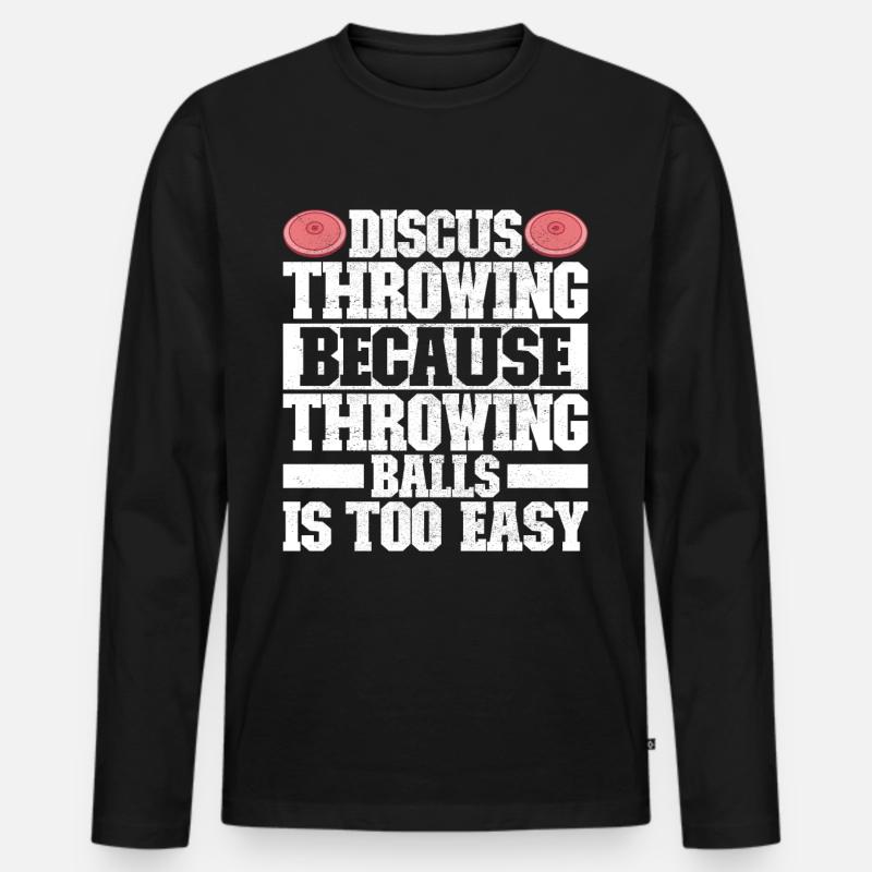 Discus thrower Discus throw - Men's Premium Organic Long Sleeve Shirt - black