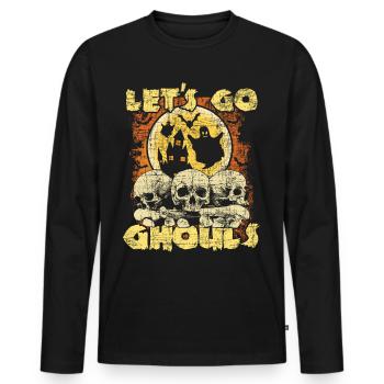 Let's Go Ghouls - Men's Premium Organic Long Sleeve Shirt - black - Front - Nico (187cm)