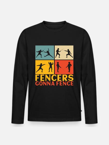 Fencing Fencing - Men's Premium Organic Long Sleeve Shirt - black