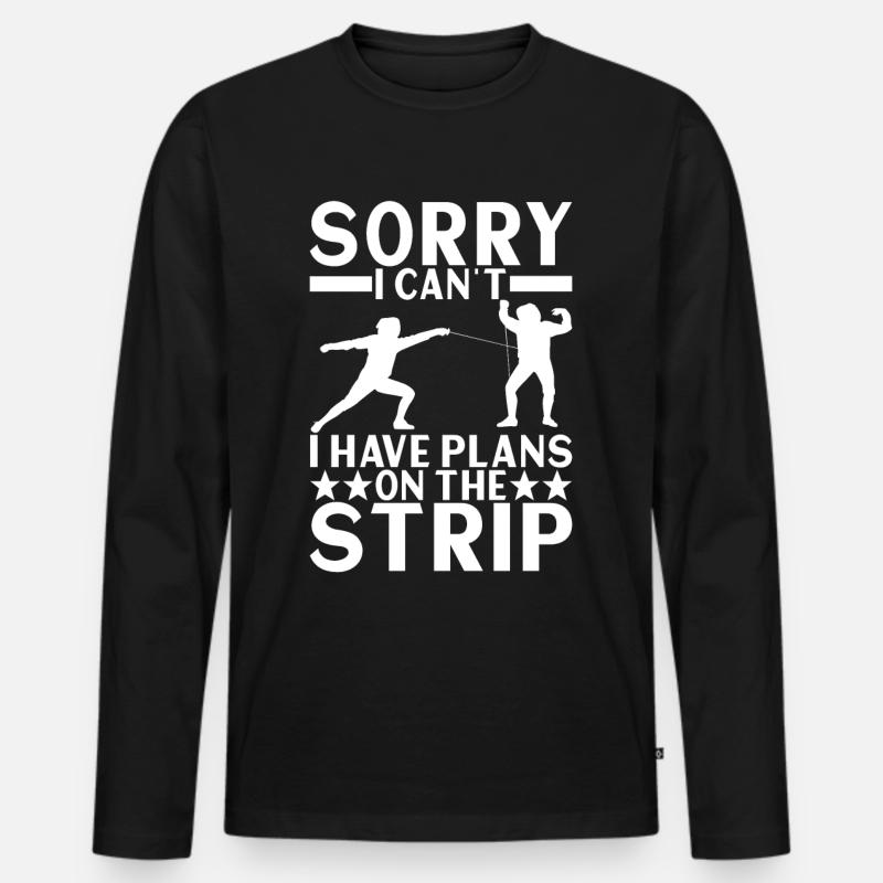 Fechten Fechtsport - Männer Premium Bio Langarmshirt - Schwarz