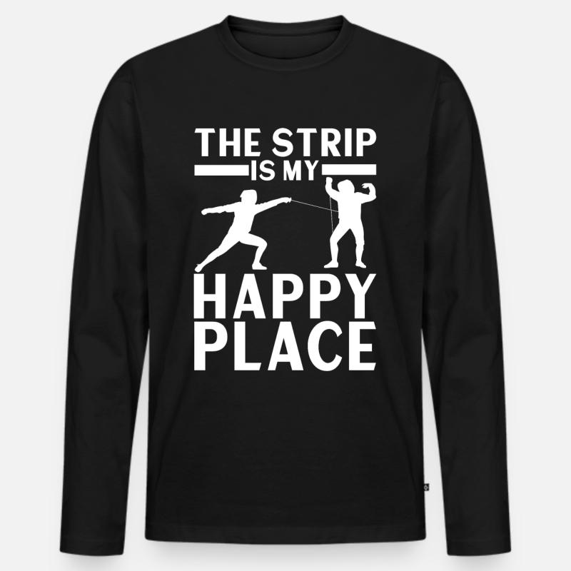 Fechten Fechtsport - Männer Premium Bio Langarmshirt - Schwarz
