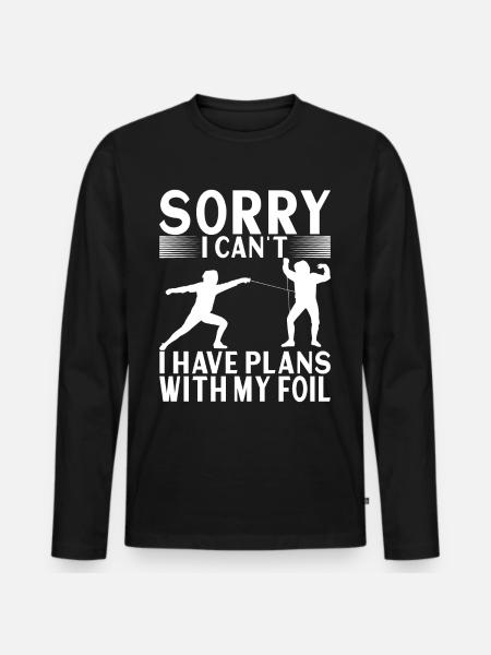 Fencing Fencing - Men's Premium Organic Long Sleeve Shirt - black