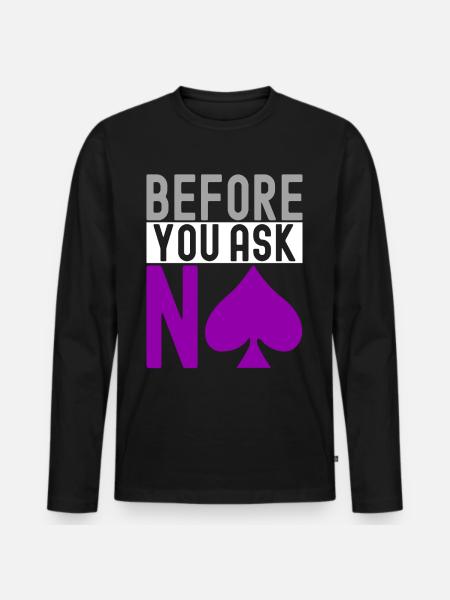 Asexual Ace - Men's Premium Organic Long Sleeve Shirt - black