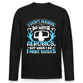 Aerobic Exercise Designs - Men's Premium Organic Long Sleeve Shirt - black - Front - Nico (187cm)