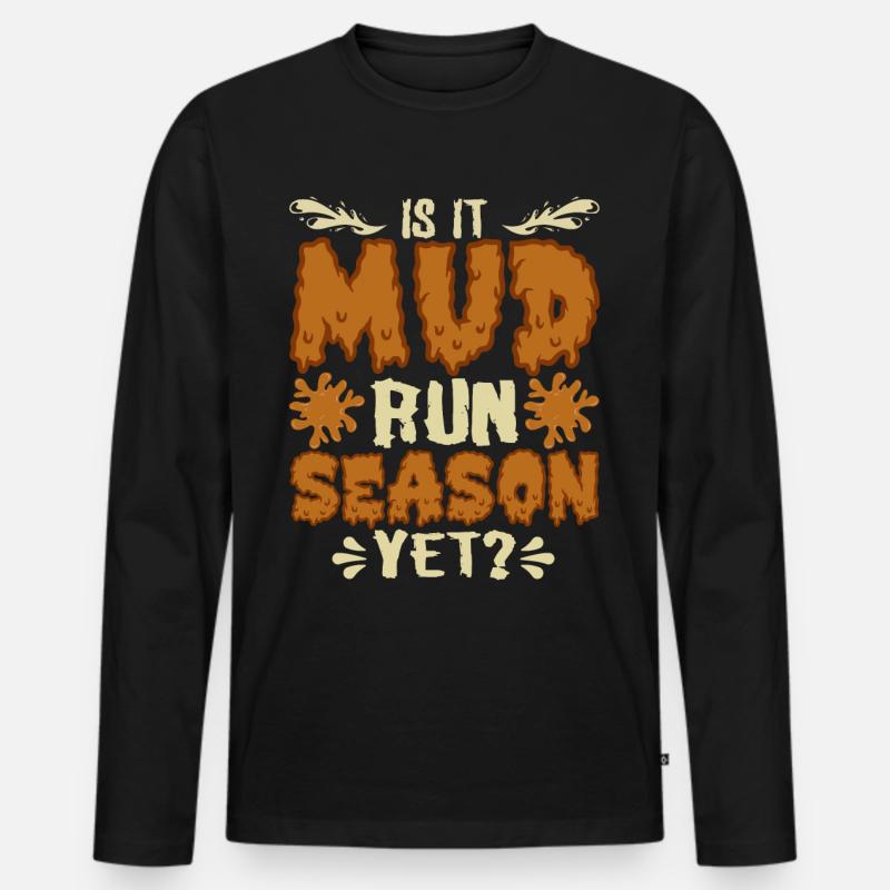 Perfect funny Race - Männer Premium Bio Langarmshirt - Schwarz