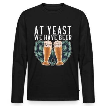 Beer Brewer Beer Brewing - Men's Premium Organic Long Sleeve Shirt - black - Front - Nico (187cm)