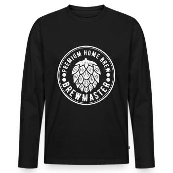 Beer Brewer Beer Brewing - Men's Premium Organic Long Sleeve Shirt - black - Front - Nico (187cm)