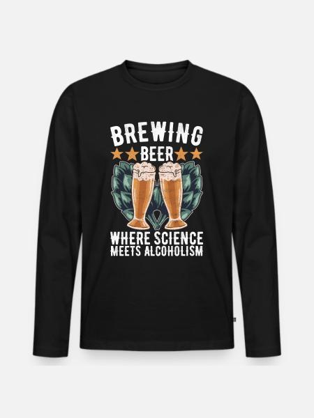 Beer Brewer Beer Brewing - Men's Premium Organic Long Sleeve Shirt - black
