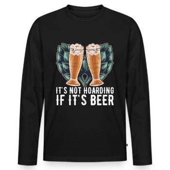 Beer Brewer Beer Brewing - Men's Premium Organic Long Sleeve Shirt - black - Front - Nico (187cm)
