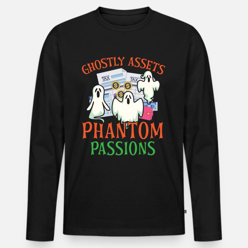 Gespenstisches Vermögen Phantom Leidenschaften Gru - Männer Premium Bio Langarmshirt - Schwarz