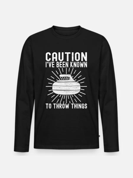 Curling Curling players - Men's Premium Organic Long Sleeve Shirt - black