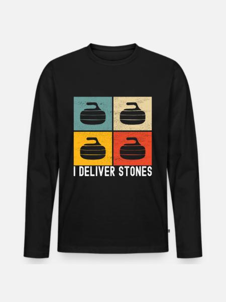 Curling Curling players - Men's Premium Organic Long Sleeve Shirt - black