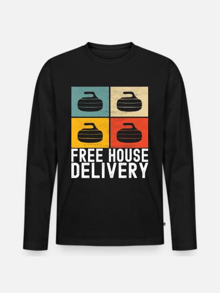 Curling Curling players - Men's Premium Organic Long Sleeve Shirt - black