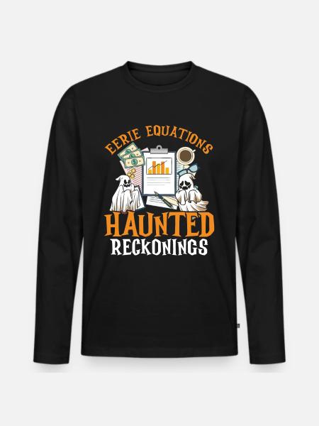 Uncanny equations Spooky bills H - Men's Premium Organic Long Sleeve Shirt - black