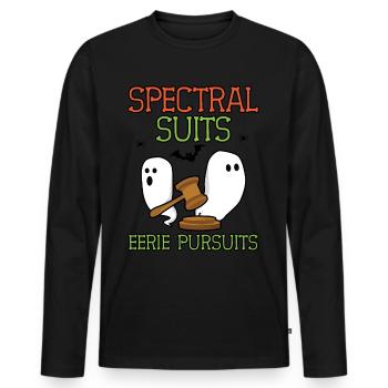 Spectral Suits Scary Pursuits Lawyer H - Men's Premium Organic Long Sleeve Shirt - black - Front - Nico (187cm)