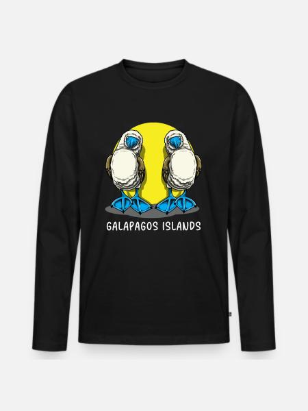 Galapagos Islands - Men's Premium Organic Long Sleeve Shirt - black