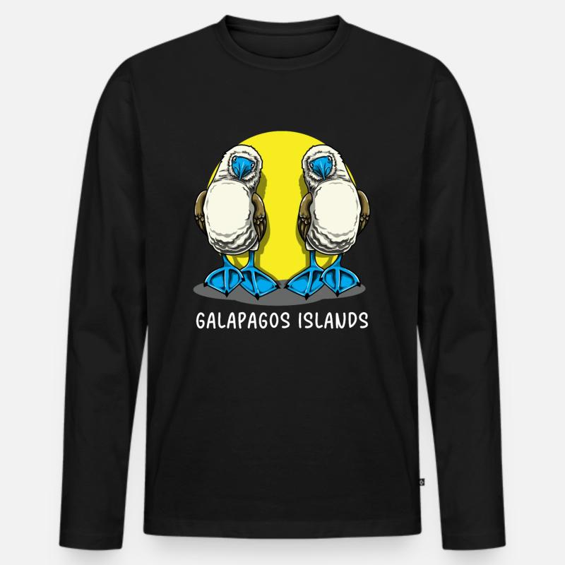 Galapagos Islands - Männer Premium Bio Langarmshirt - Schwarz